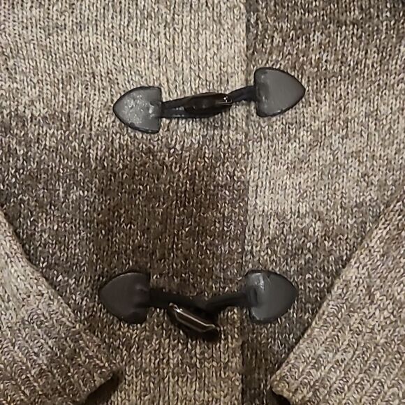 Michael‎ kors womens brown zip up toggle button wool blend sweater - Picture 2 of 8